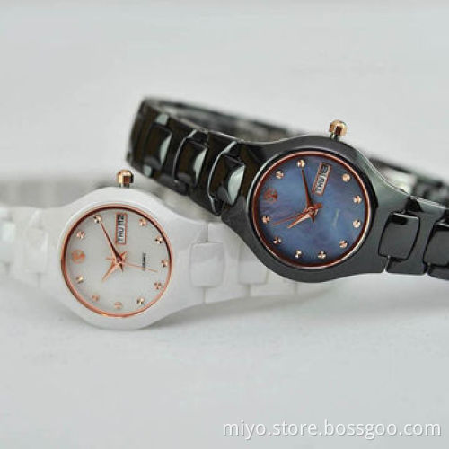 Fashion Luxurious Design Popular Ceramic Wristwatch, Accept Customization